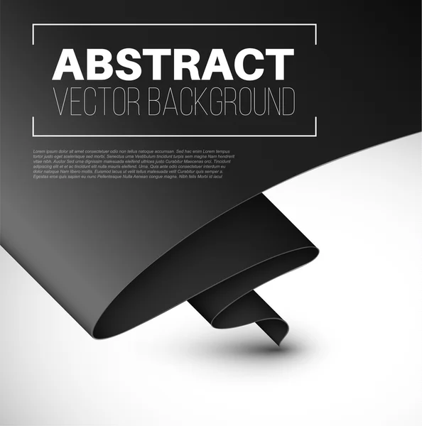 Papier noir plié — Image vectorielle