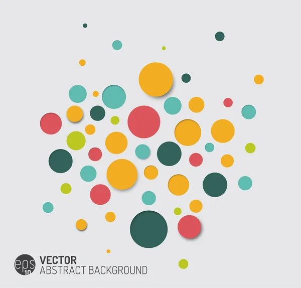 Abstrakt bakgrund med färgglada cirklar — Stock vektor