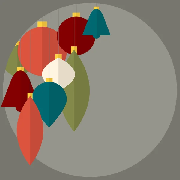 フラットなデザインのクリスマスの装飾 — ストックベクタ