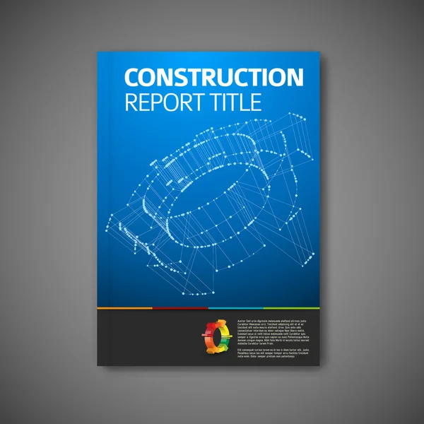 Construction engineering brochure — Stock Vector
