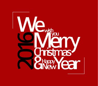 Soyut tipografi Noel kartı