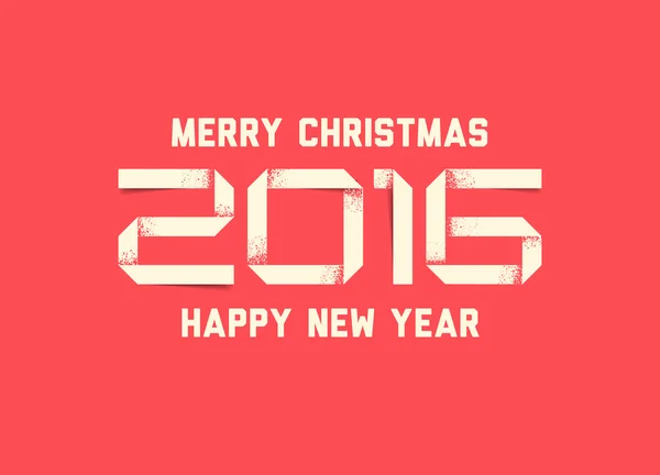 Bonne année 2016 carte — Image vectorielle