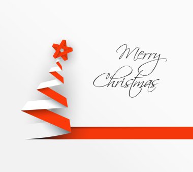 Noel ağacı kağıt şerit yapılan