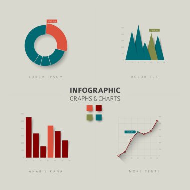 Infographics istatistikleri Çizelgeler ve grafikler