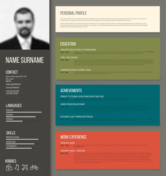 Modèle de CV CV design — Image vectorielle