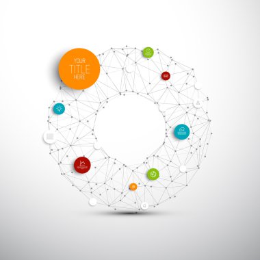 Infographic ağ kalıp yer ile