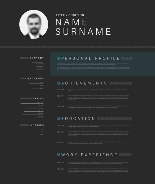 Cv hervat template — Stockvector