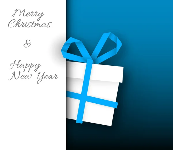 简单的蓝色圣诞贺卡 — 图库矢量图片