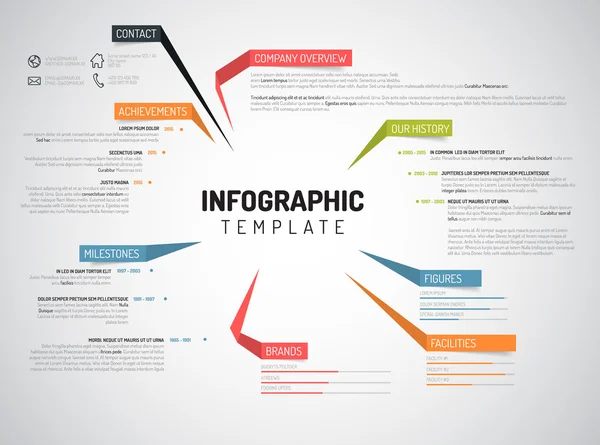 Firma infographic przegląd projektowania szablonu — Wektor stockowy