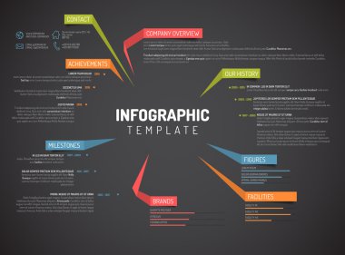 Company infographic overview design template clipart