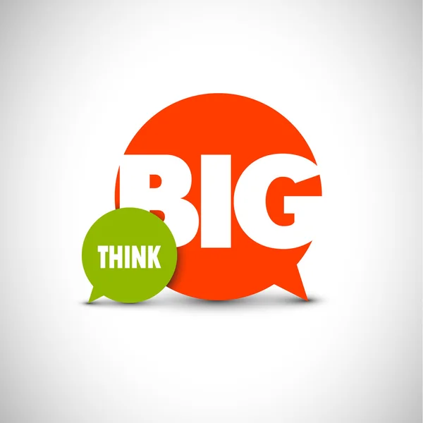 Text lettering of an inspirational saying Think big — Stock Vector
