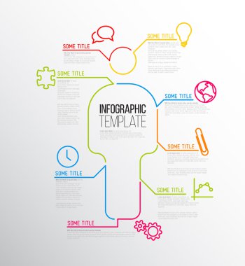 çizgiler ve simgeleri yapılan şablonu