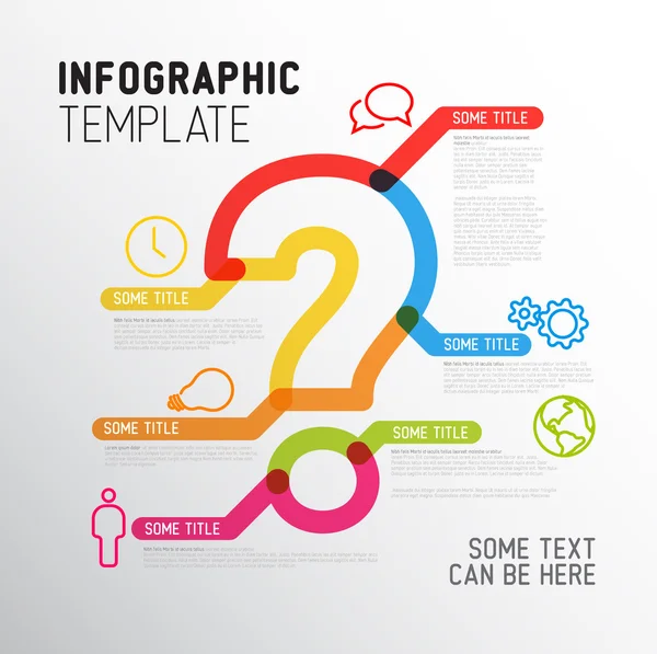 Question Mark Infographic report template — Stock Vector