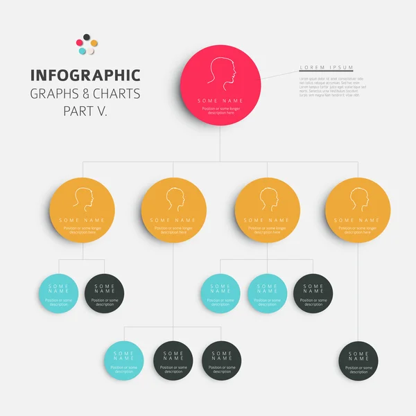 Design-Infografik Hierarchiediagramm — Stockvektor