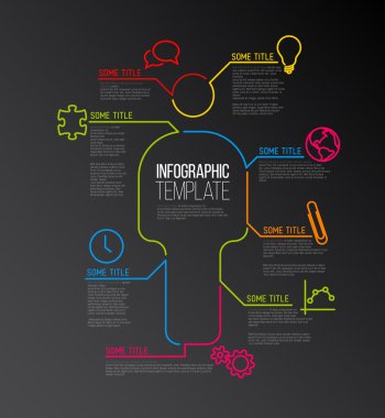 çizgiler ve simgeler yapılmış rapor şablonu