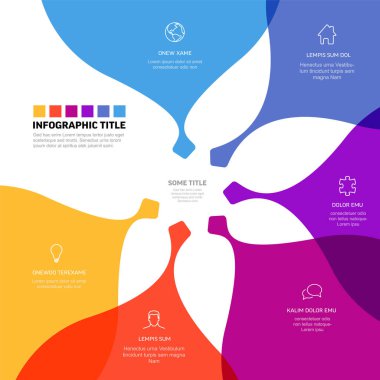 Bu renkli bilgi şablonu veri görüntülemek için canlı bir taç yaprağı tasarımı içerir. Profesyonel bir iş sunumu oluşturmak için bu taç yaprağı tasarımı bilgisini kullanın.