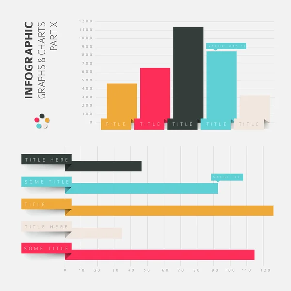 Elementi infografici di design piatto — Vettoriale Stock