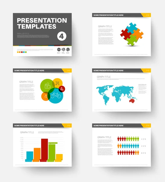 Template for presentation slides — Stock Vector
