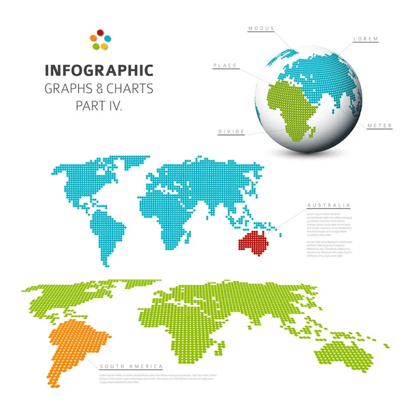 Plochý design infografiky grafy — Stockový vektor