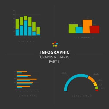 düz tasarım infographics istatistik grafikleri