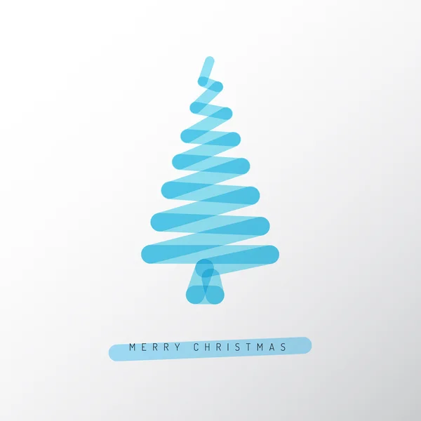 Vánoční strom z jednoho řádku značku — Stockový vektor