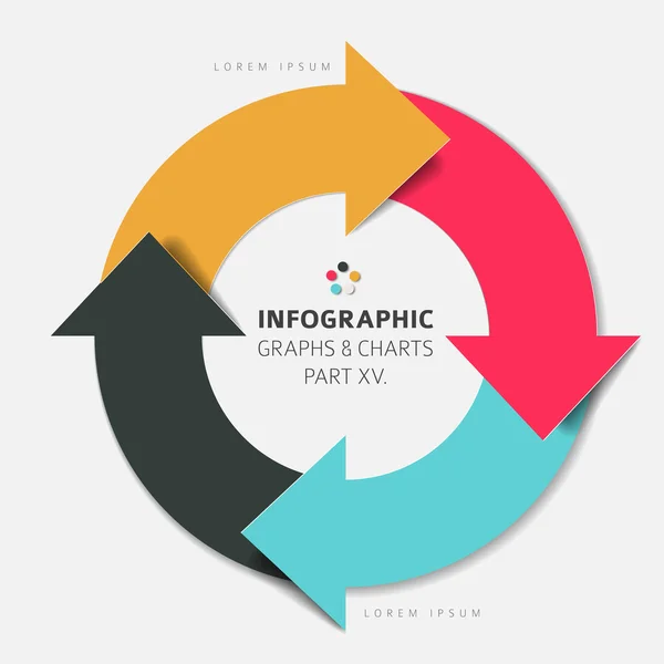 Platt design infographic element — Stock vektor