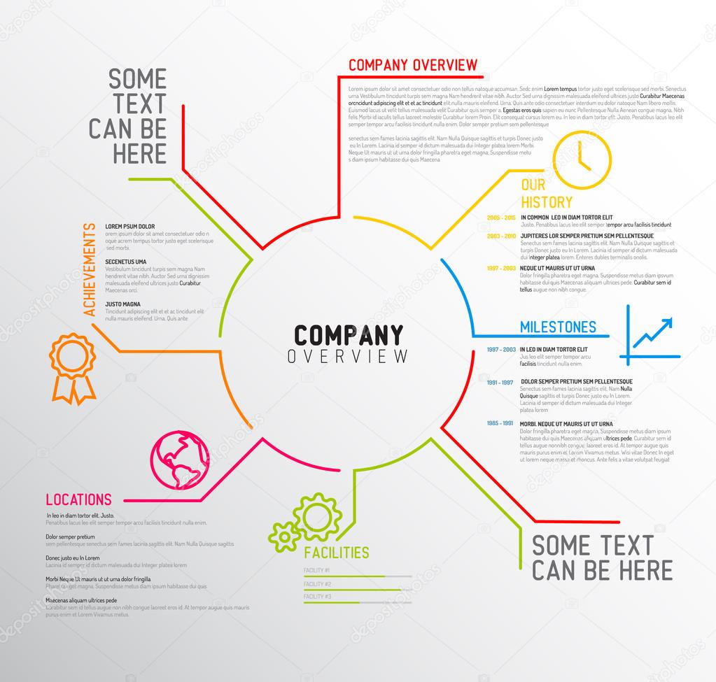 Company infographic overview design template