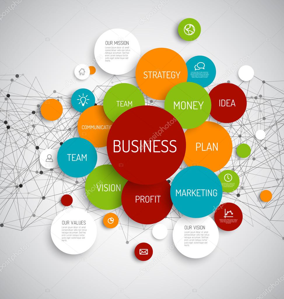 Abstract Business infographic schema