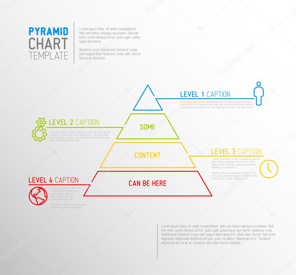 Infographic Pyramid chart diagram template