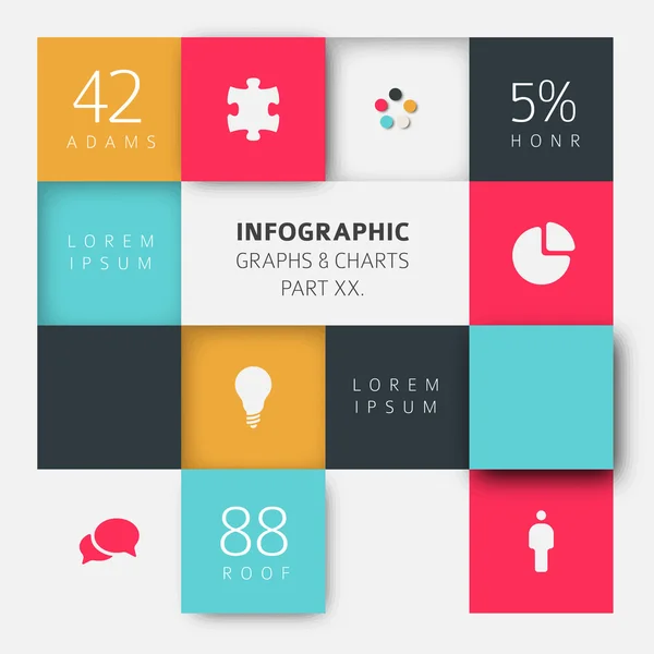 Elementos infográficos de design plano — Vetor de Stock