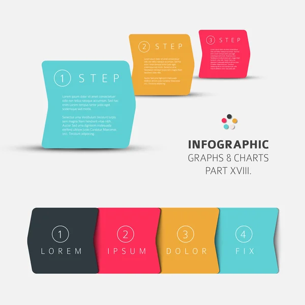 Éléments d'infographie design plat — Image vectorielle