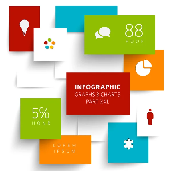 Düz tasarım Infographic öğeleri — Stok Vektör