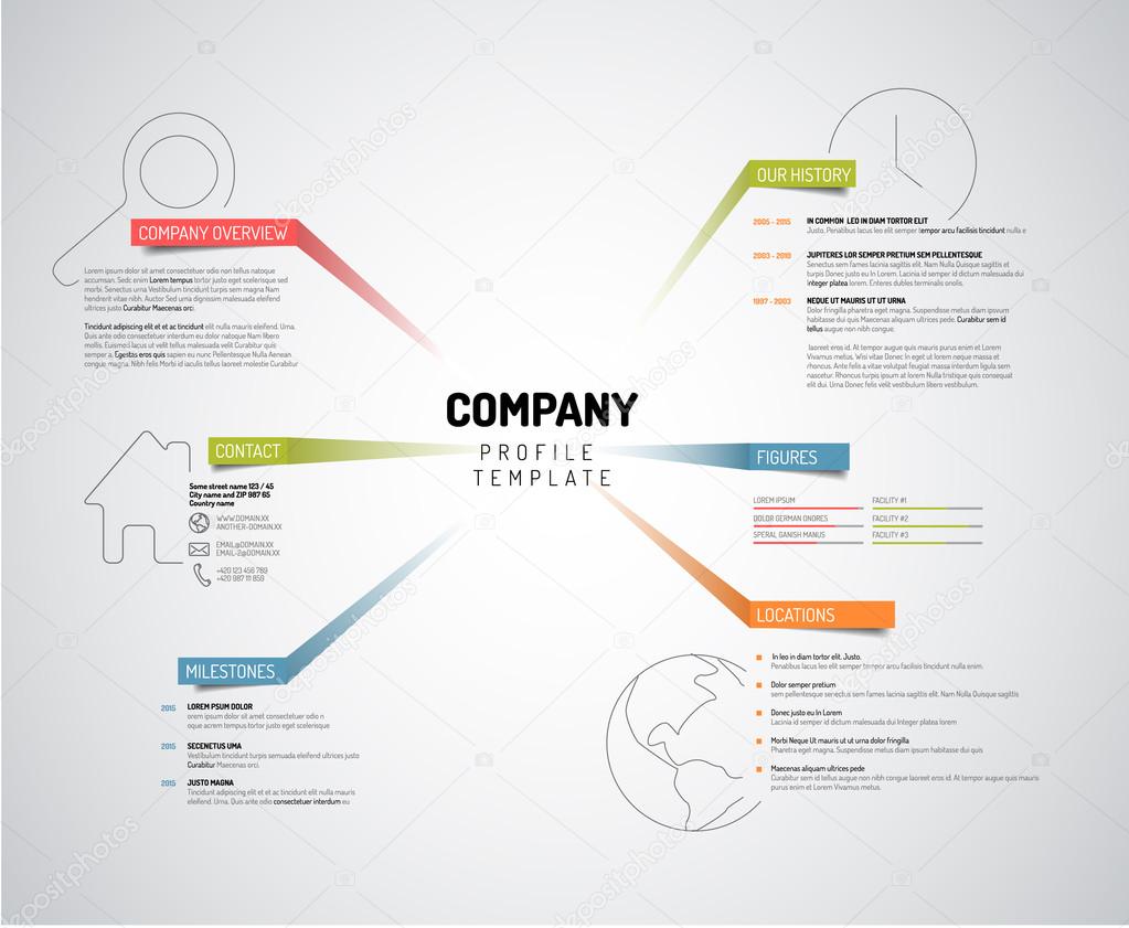 company infographic overview design template stock vector orson