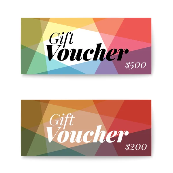 Aantal kaarten van de gift voucher — Stockvector