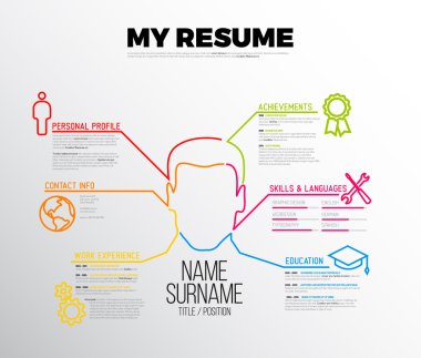 Original cv / resume template clipart