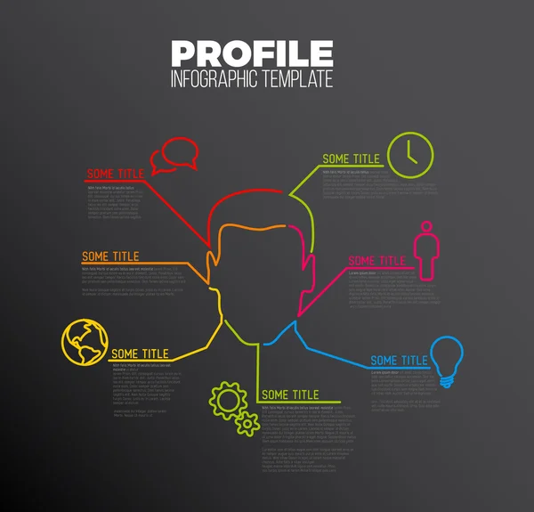 Vector Infografía perfil / plantilla de usuario — Vector de stock