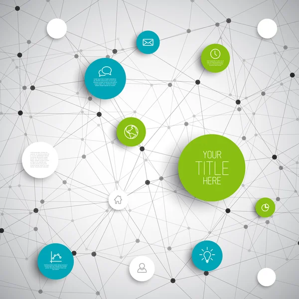 Modèle de réseau infographique — Image vectorielle
