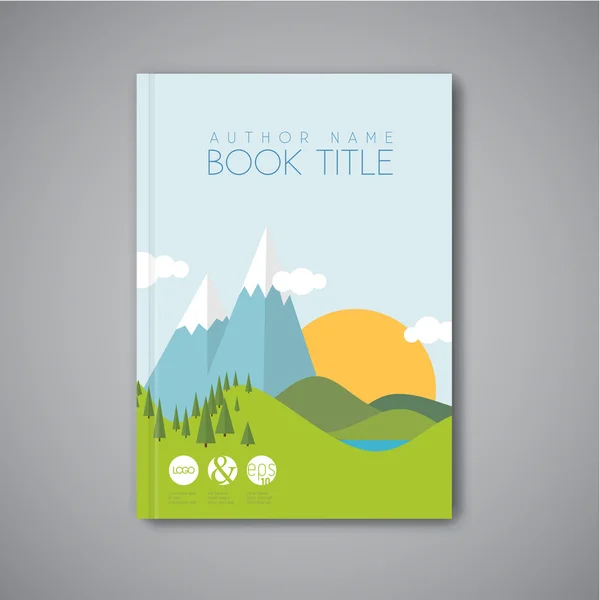 Modelo minimalista capa do livro — Vetor de Stock