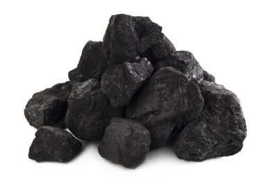 Coal stack on white clipart