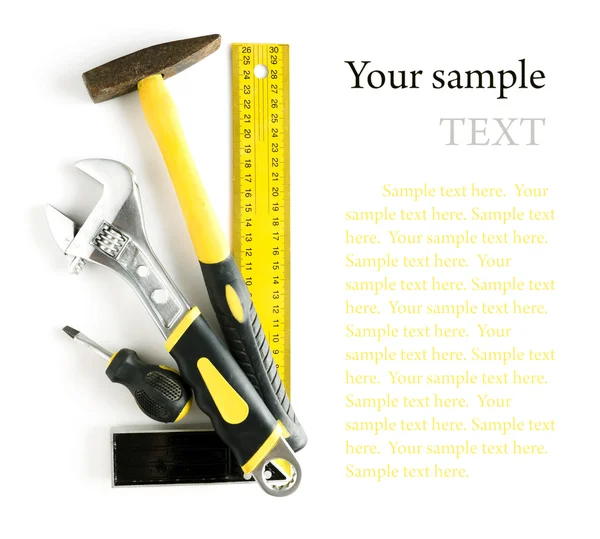 Tools frame on white — Stock Photo, Image