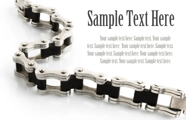 Men's bracelet in the shape of the bicycle chain — Stock Photo, Image