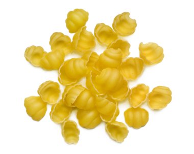 Gnocchi kabukları İtalyan makarna üzerine beyaz