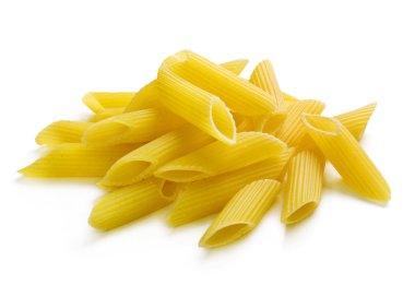 Penne pasta on white clipart