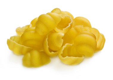 Gnocchi kabukları makarna üzerine beyaz