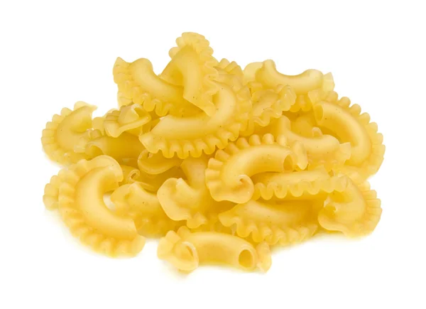 Creste di gallo pasta su bianco — Foto Stock