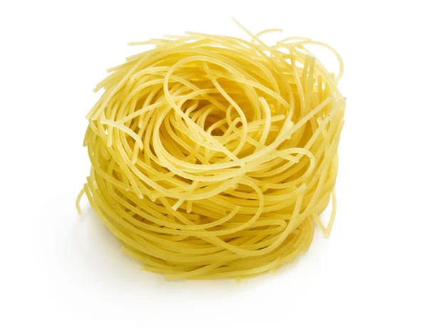 Tagliatelle su pasta bianca — Foto Stock