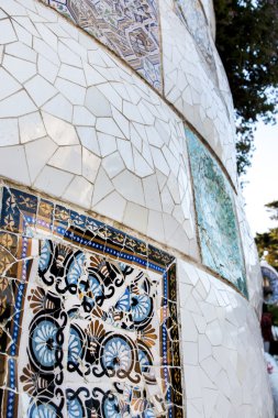 Ünlü Park Guell ayrıntılar.