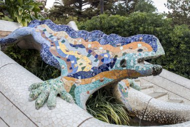 Ünlü Park Guell ayrıntılar.