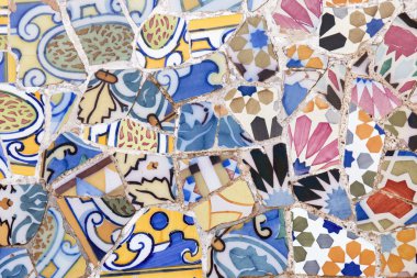 Ünlü Park Guell ayrıntılar.