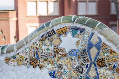 Ünlü Park Guell ayrıntılar.